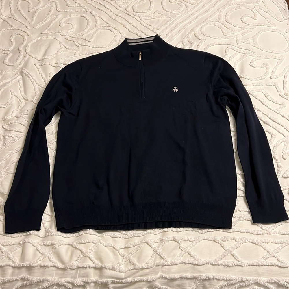 Brooks Brothers Merino Wool 1/4 zip sweater